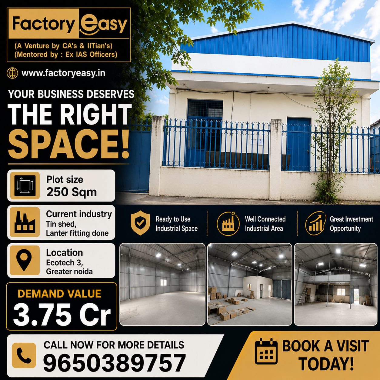 Industrial Building 250 Sq Mtr in ecotech 3